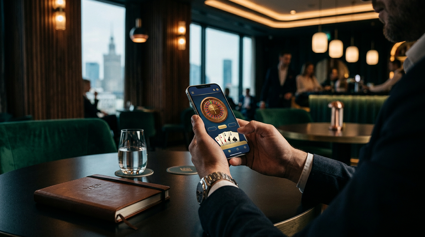 Luksusowy interfejs nowoczesnego kasyna online Yep z motywami technologii blockchain.